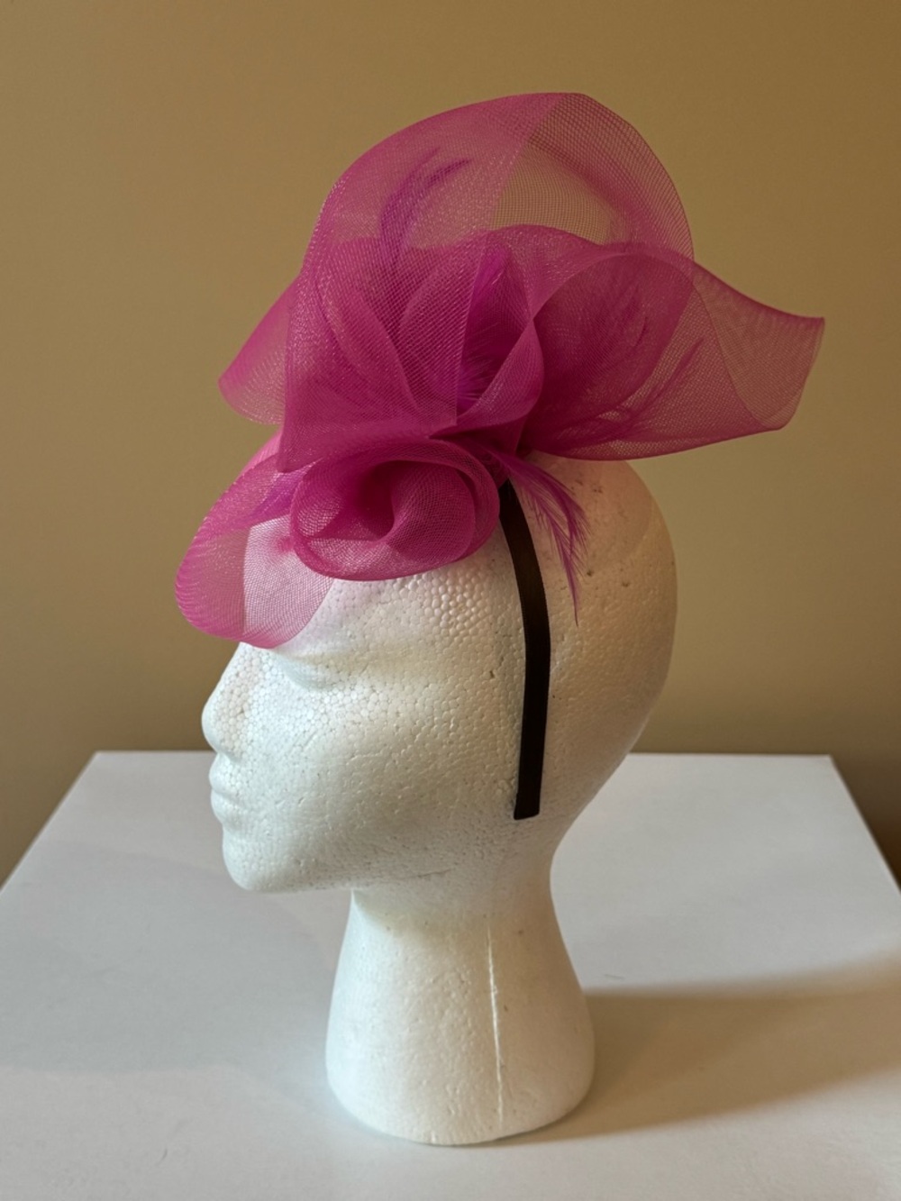 Hot Pink Kentucky Derby Fascinator by The Hat Girls | Featured Derby Milliner - Picture 2 of 6